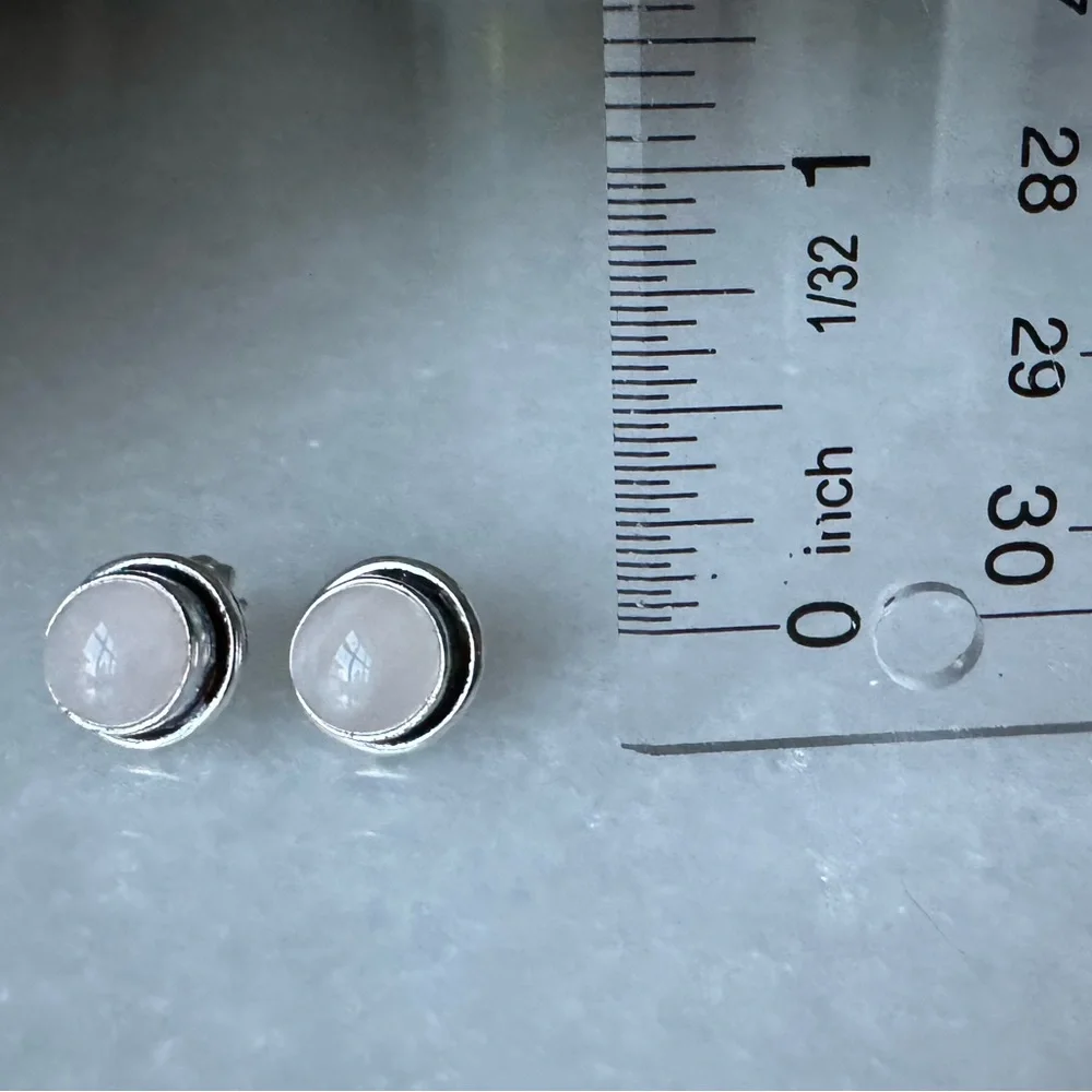 NWOT Sundance Ariadne Earrings, Rose Quartz, Sterling Silver
